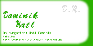 dominik matl business card